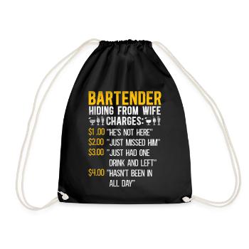 Bartender Mixologist Bartender - Drawstring Bag - black - Front