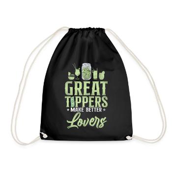 Bartender Mixologist Great Tippers - Drawstring Bag - black - Front