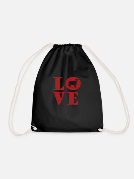 J’aime les vaches - Sac de sport léger - noir