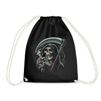 The Intoxicated Grim Reaper in the Moonlight - Drawstring Bag - black - Front