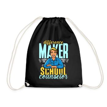 School Counselor Difference Maker School Therapist - Turnbeutel - Schwarz - Vorne