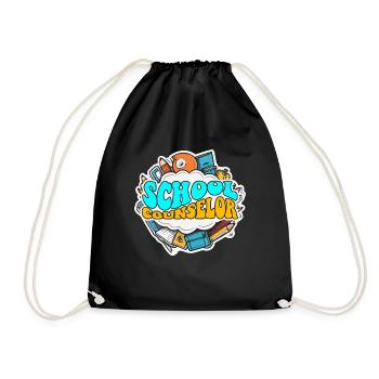 School Counselor Social Worker School Therapist - Drawstring Bag - black - Front