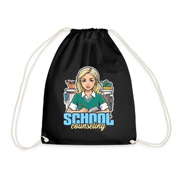 School Counselor School Counseling Psychologist - Drawstring Bag - black - Front