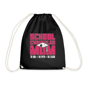 School Counselor Mom The Idol The Psychologist - Drawstring Bag - black - Front