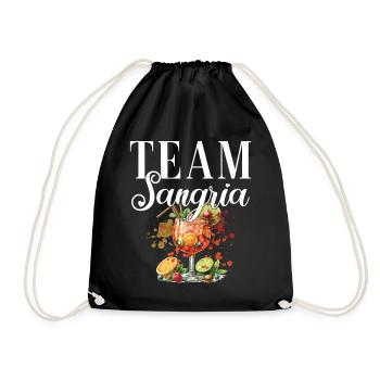 Cocktail Barkeeper Team Sangria - Turnbeutel - Schwarz - Vorne