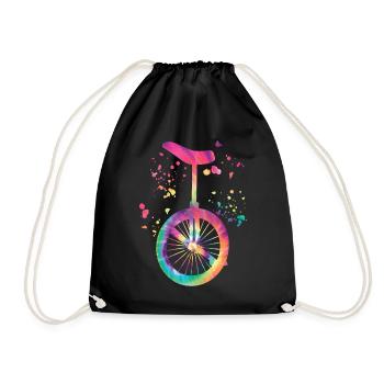 Unicycliste monocycle monocycle - Sac de sport léger - noir - Devant