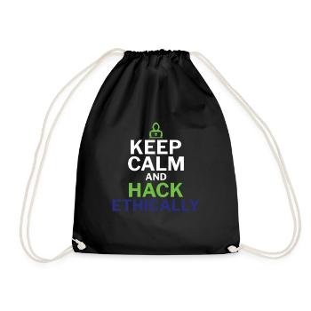 Gardez votre calme et piratez de manière éthique - Ethical Hacker - Sac de sport léger - noir - Devant