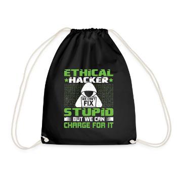 We Can’t Fix Stupid - Cybersécurité des hackers éthiques - Sac de sport léger - noir - Devant