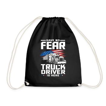 Le chauffeur de camion est ici Drapeau des États-Unis - Sac de sport léger - noir - Devant