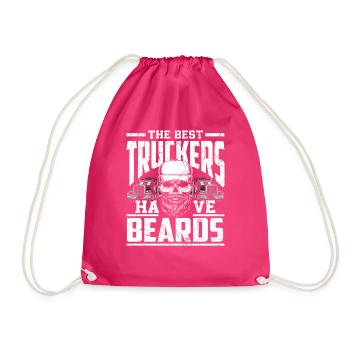 Truck driver Bard - Drawstring Bag - fuchsia - Front