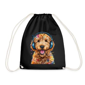 Goldendoodle Casque Chien Animal Design Imprimer - Sac de sport léger - noir - Devant