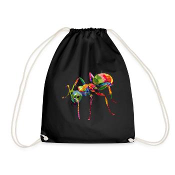 Colorful Ant Pop Art Style - Drawstring Bag - black - Front
