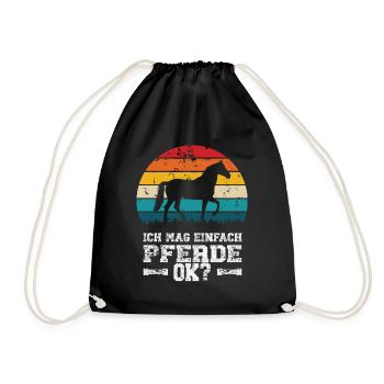 J’aime les chevaux - Sac de sport léger - noir - Devant