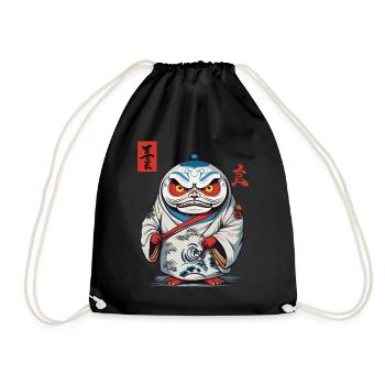 Japanischer Daruma Ästhetik Yokai Vintage - Turnbeutel - Schwarz - Vorne