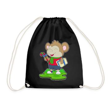 Forfait Noël Singe - Sac de sport léger - noir - Devant