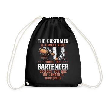 Bartender Mixologist The Customer - Turnbeutel - Schwarz - Vorne