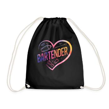 Barman Mixologue Cœur - Sac de sport léger - noir - Devant