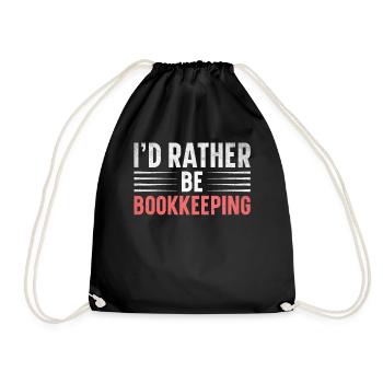 Buchhaltung Finanzbuchhalter Buchhalter Beruf - Turnbeutel - Schwarz - Vorne