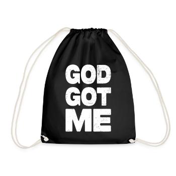 God Got Me - Turnbeutel - Schwarz - Vorne