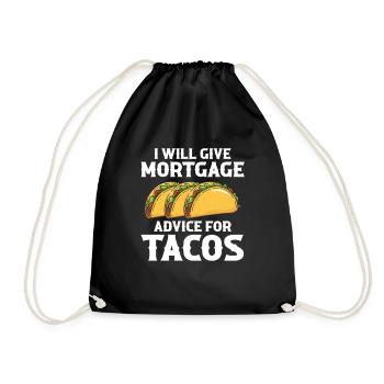 I will give Mortgage advices for tacos loan Office - Turnbeutel - Schwarz - Vorne