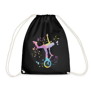 Unicycliste monocycle monocycle - Sac de sport léger - noir - Devant