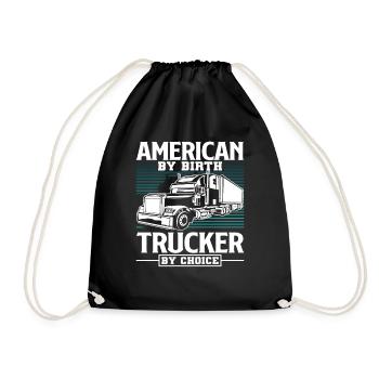 Chauffeur de camion Américain - Sac de sport léger - noir - Devant