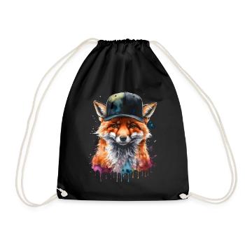 Casquette Fox Snapback Cool Animal Design Print - Sac de sport léger - noir - Devant