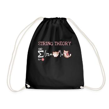 Nerd de la théorie des cordes Le chat de Schrödinger - Sac de sport léger - noir - Devant