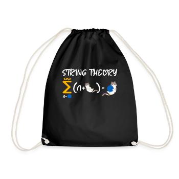 Nerd de la théorie des cordes Le chat de Schrödinger - Sac de sport léger - noir - Devant