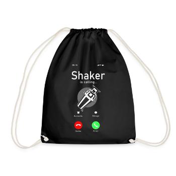 Bartender Mixologist Phone Display - Drawstring Bag - black - Front
