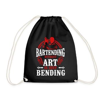 Bartender Mixologist Bartending - Turnbeutel - Schwarz - Vorne