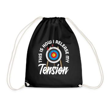 Archer Saying Archery - Drawstring Bag - black - Front