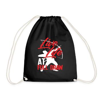 Pun Bow Archery - Drawstring Bag - black - Front