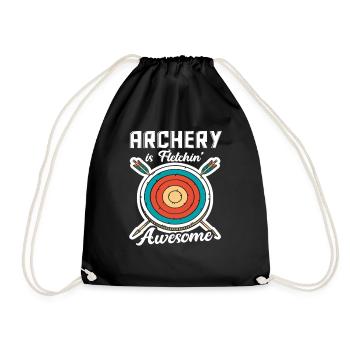 Archery Archery Hobby Sports - Drawstring Bag - black - Front