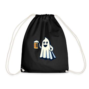 Drôle Boozing Ghost Halloween Party - Sac de sport léger - noir - Devant