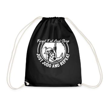 Oublier, manger et dormir, juste le Judo et répéter - Judo J - Sac de sport léger - noir - Devant