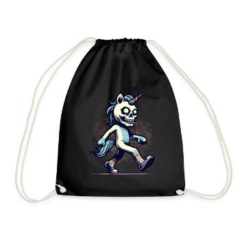Zombie Licorne Mort-vivant Créature mystique - Sac de sport léger - noir - Devant