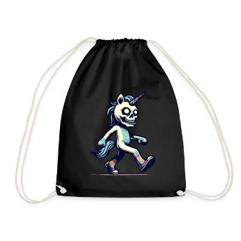 Zombie Licorne Mort-vivant Créature mystique - Sac de sport léger - noir - Devant