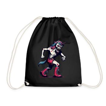 Zombie Licorne Mort-vivant Créature mystique - Sac de sport léger - noir - Devant