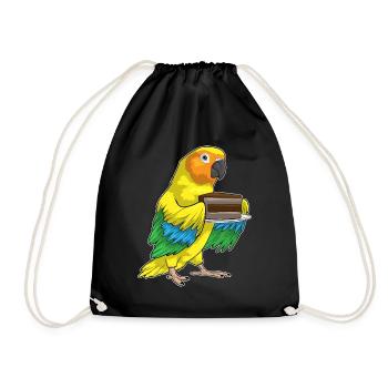 Parrot Cake - Drawstring Bag - black - Front
