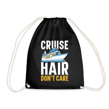 Kreuzfahrer Kreuzfahrtschiff Kreuzfahrt Geschenk - Turnbeutel - Schwarz - Vorne