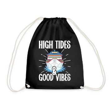 Crusader Cruise Ship Cruise Gift - Drawstring Bag - black - Front