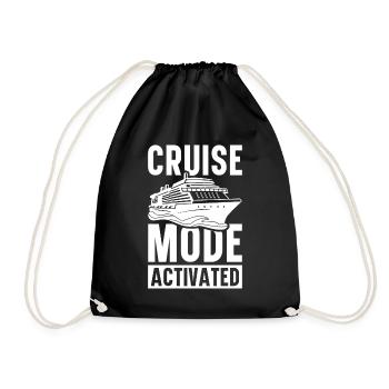 Kreuzfahrer Kreuzfahrtschiff Kreuzfahrt Geschenk - Turnbeutel - Schwarz - Vorne