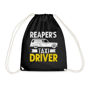 Reapers Taxi Driver Funny Funeral Director Morgue - Drawstring Bag - black - Front