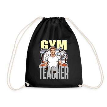 P.E Instructor Gym Teacher Educator P.E Teacher - Drawstring Bag - black - Front