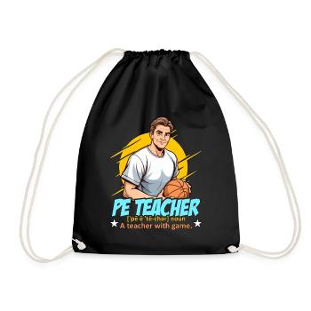 P.E Instructor P.E Teacher Noun A Personal Trainer - Drawstring Bag - black - Front