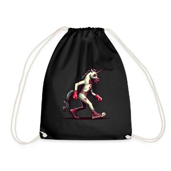 Zombie Licorne Mort-vivant Créature mystique - Sac de sport léger - noir - Devant