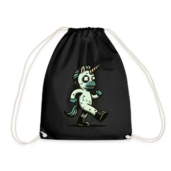 Zombie Licorne Mort-vivant Créature mystique - Sac de sport léger - noir - Devant