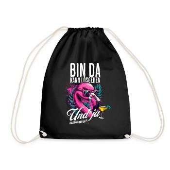 Flamingo 'I’m there can go' pour la fête - Sac de sport léger - noir - Devant