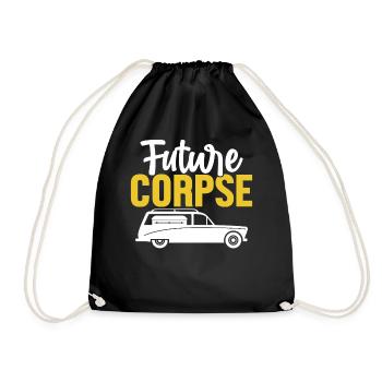 Future Corpse Funny Mortician Embalming Funeral - Drawstring Bag - black - Front